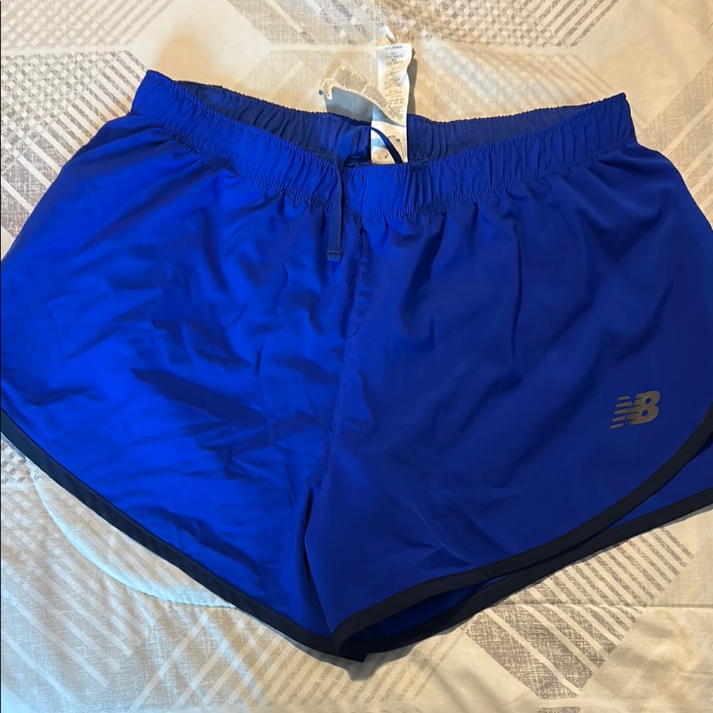 New Balance Blue Athletic Shorts Lightweight Moisture-Wicking